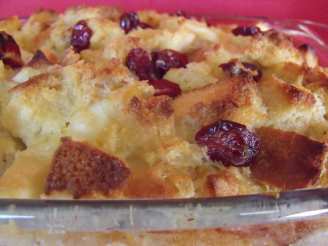 Apple Bread Pudding With Cranberries