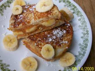 Peanut Butter and Cream Cheese Stuffed French Toast