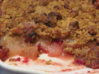 Cranberry Pear Crunch With Granola Topping