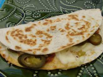 Quick Snack Cheese and Jalapeno Quesadilla
