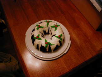 Easy Christmas Holly Bundt Cake