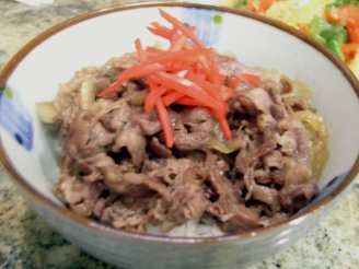 Beef Donburi California Style - Beef Rice Bowl