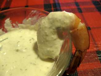 Shrimp With White Cocktail Sauce