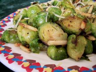 Pan Roasted Almond Brussels Sprouts