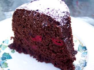 Microwave Chocolate Cherry Snack Cake
