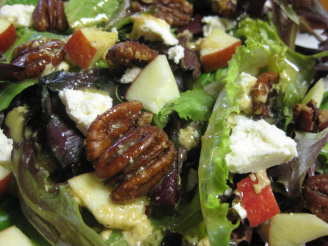 Feta Cheese, Apple, and Spiced Pecan Salad