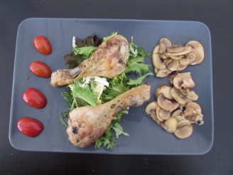 Easy Baked Chicken Drumsticks With Mushrooms