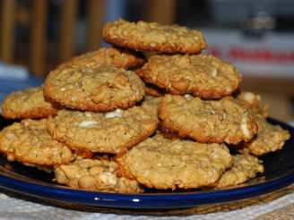 Five (Or Maybe Six) Ingredient Peanut Butter Oatmeal Cookies