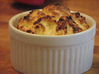 Twice-Baked Goat Cheese Soufflés on a Bed of Mixed Greens