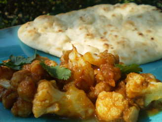 Indian Spicy-Sour Chickpeas With Cauliflower