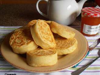 Old Fashioned Home-Made English Crumpets for Tea-Time