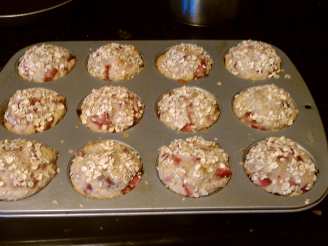 Strawberry Buttermilk Oatmeal Muffins