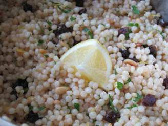 Israeli Couscous With Pine Nuts and Fresh Parsley