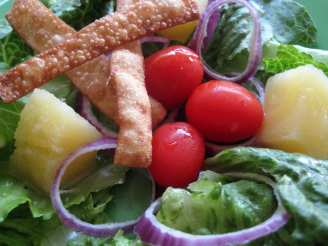Asian Tossed Salad With Wonton Strips