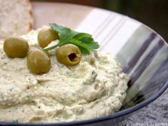 Coriander and Green Olive Hummus Recipe