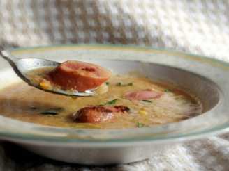 Lentil and Frankfurter Soup