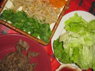 Bulgogi "fire Meat" With Leafy Green Vegetables and Sw