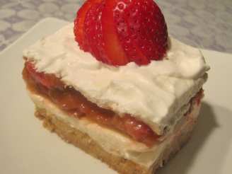 Strawberry-Rhubarb Cream Dessert
