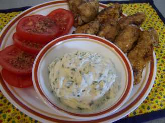 Jerk Chicken Wings With Creamy Dipping Sauce