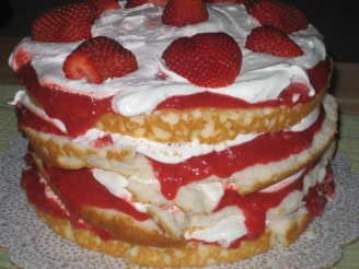 Strawberries and Cream Layer Cake