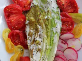 Grilled Hearts of Romaine W/Buttermilk-Bleu Cheese Dressing