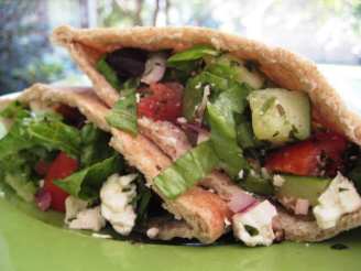 Greek Salad Pita Sandwich