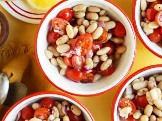 Dilled White Bean and Grape Tomato Salad