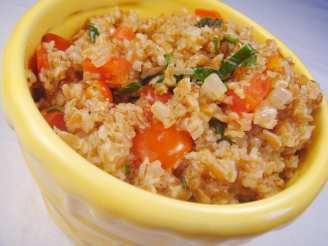 Bulgur Pilaf With Tomatoes, Shallots and Mint.