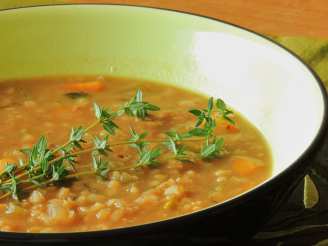 Red Lentil and Barley Soup