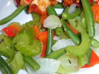 Steamed Green Beans, Celery, Red Pepper & Onions