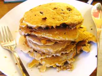 Light Chocolate Chip Oatmeal Pancakes for Two