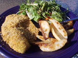 Crumbed Fish With Wedges