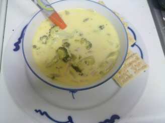 Broccoli Cheese Quinoa Soup