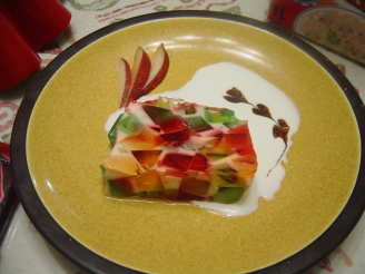 Stained Glass Cake With Milk Jello