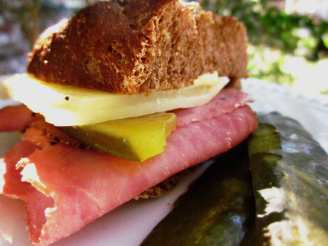 Pastrami and Pickle Pan-Fried Sandwich