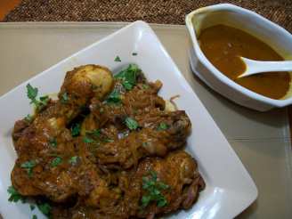 Moroccan Braised Chicken Legs and Thighs With Carrot Juice, Date