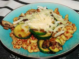 Zucchini, Mushroom and Pasta Skillet