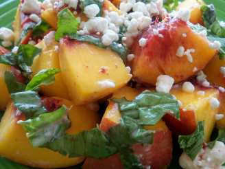 Fresh Peaches With Goat Cheese
