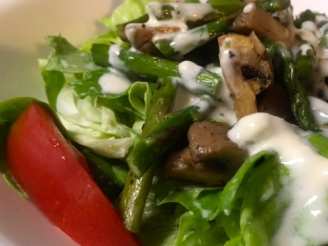 Roasted Asparagus & Mushroom Salad With Creamy Mustard Dress