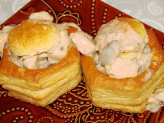 Vol-Au-Vent With Chicken, Mushrooms and Pepper