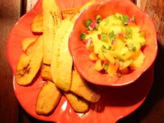 Plantain Chips With Mango Salsa