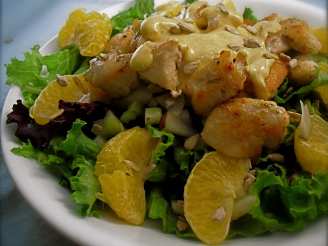 Chicken, Tangerine, Apple and Celery Salad With Yoghurt Dressing