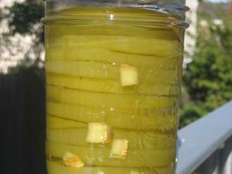 Sweet Green Tomato Pickles (Made With Pickling Lime)
