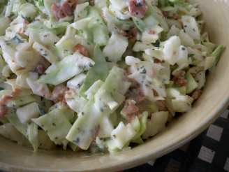 Crispy Creamy Cabbage Salad With Bacon German Style