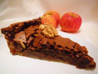 Delicious Chocolate, Apple, Walnuts Pie