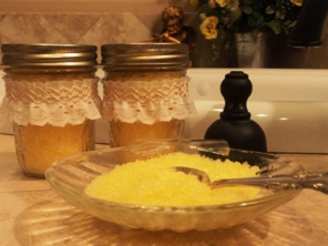 Lemon  Bath Salts Gift in a Jar
