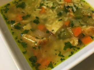 Almost Instant Chicken and Rice Soup