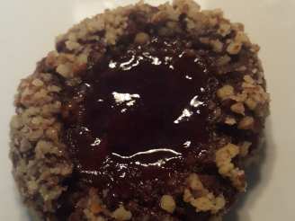 Nutty Chocolate-Raspberry Thumbprint Cookies