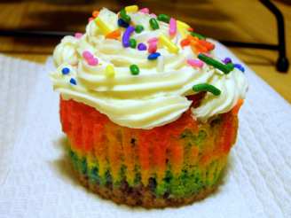 Psychedelic 60's Tie-Dye Cupcakes