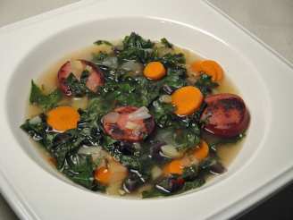 Skinny Portuguese Kale and Potato Soup (Caldo Verde)